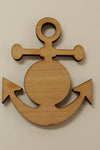 Wood Ornaments Anchor Optional Hole (Unit.Price)