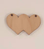 Wood Ornaments Double Heart Optional Holes (Unit.Price)
