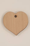 Wood Ornaments Heart Optional Hole (Unit.Price)