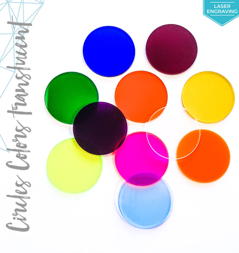 Laser Engraving Acrylic Circle Translucent Colors (Package.Price)