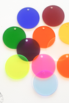 Acrylic Circle Translucent Colors With hole (Package.Price)
