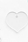 Laser Engraving Acrylic Keychains Heart Center Hole