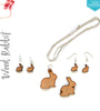 Laser Engraving Wood Jewelry Rabbit (Package.Price)