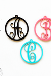 Acrylic Monograms Keychain Letters Circle