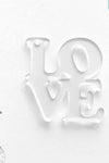 Laser Engraving Acrylic Keychains LOVE Letters