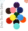 UV Printing Acrylic Circle Two Holes in Colors (Package.Price)