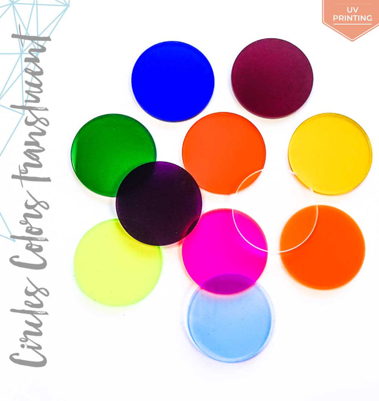 UV Printing Acrylic Circle Translucent Colors (Package.Price)