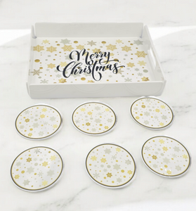 Acrylic TRAY with UV printing design (  (Merry Christmas)