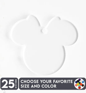 25 Units Mouse Head with Ribbon