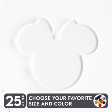 25 Units Mouse Head with Ribbon