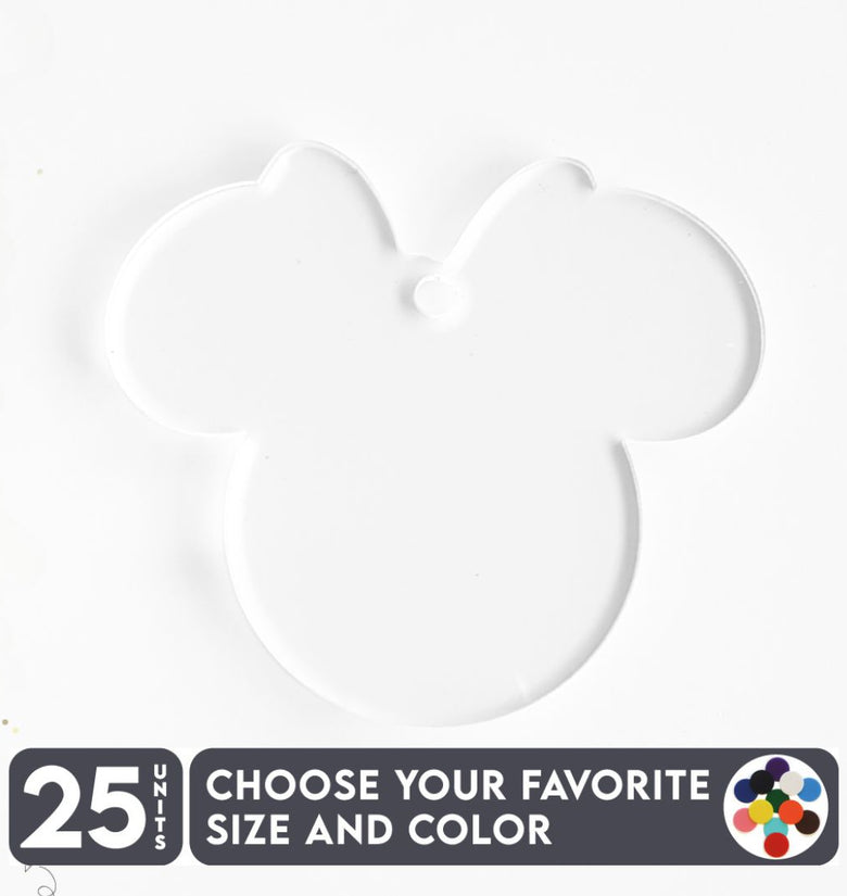 25 Units Mouse Head with Ribbon