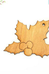 Laser Engraving Wood Christmas Ornaments Leaves