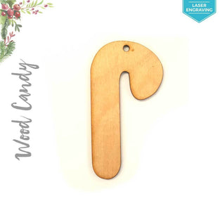 Laser Engraving Wood Christmas Ornaments Candy