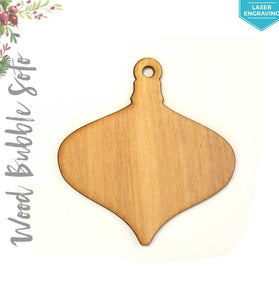 Laser Engraving Wood Christmas Ornaments Bubble Soto