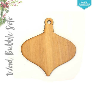 Laser Engraving Wood Christmas Ornaments Bubble Soto