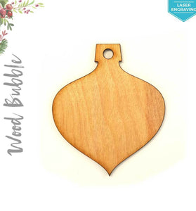 Laser Engraving Wood Christmas Ornaments Bubble