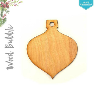 Laser Engraving Wood Christmas Ornaments Bubble