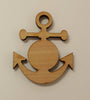Wood Ornaments Anchor Optional Hole (Unit.Price)