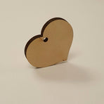 Wood Keychain Hearts Center Hole (Package.Price)
