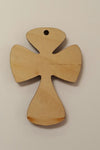 Wood Ornaments Cross Optional Hole (Unit.Price)