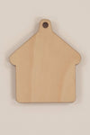 Wood Ornaments House Optional Hole (Unit.Price)
