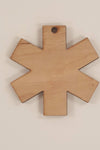 Wood Ornaments Paramedic Symbol Optional Hole (Unit.Price)