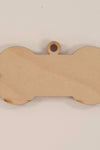 Wood Ornaments Dog Bone Optional Hole (Unit.Price)