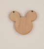 Wood Ornaments Mouse Head Optional Holes (Unit.Price)