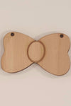 Wood Ornaments Bow Optional Holes (Unit.Price)