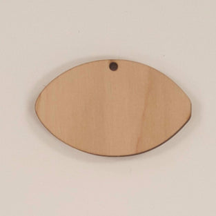Wood Ornaments Football Optional Hole (Unit.Price)