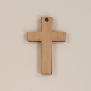 Wood Ornaments Cross Soto Optional Hole (Unit.Price)