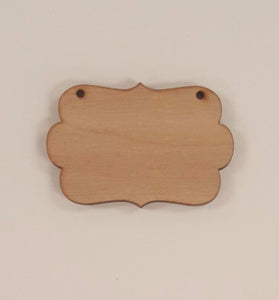 Wood Ornaments Sign four Optional Holes (Unit.Price)