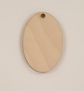 Wood Ornaments Oval Optional Hole (Unit.Price)