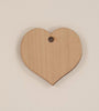 Wood Ornaments Heart Optional Hole (Unit.Price)