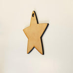 Laser Engraving Wood Christmas Ornaments Star