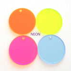 Acrylic Circle Translucent Colors With hole (Package.Price)