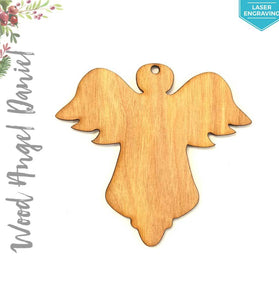 Laser Engraving Wood Christmas Ornaments Angel Daniel