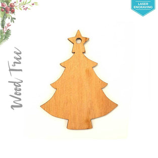 Laser Engraving Wood Christmas Ornaments Tree