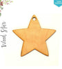 Laser Engraving Wood Christmas Ornaments Star