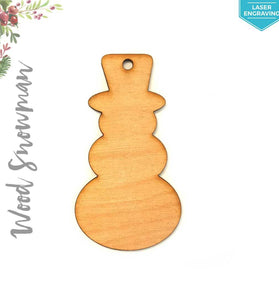 Laser Engraving Wood Christmas Ornaments Snowman