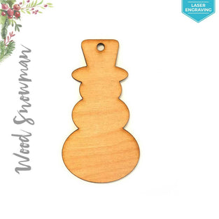 Laser Engraving Wood Christmas Ornaments Snowman