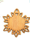 Laser Engraving Wood Christmas Ornaments Snowflake