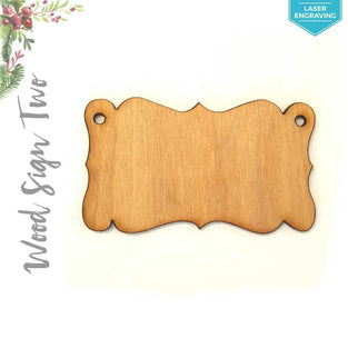 Laser Engraving Wood Christmas Ornaments Sign Two