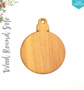 Laser Engraving Wood Christmas Ornaments Round Soto