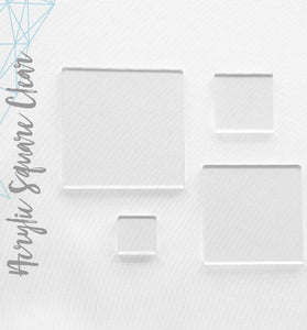 Acrylic Square Clear 3/16" 1/4" 3/8" Thick (Package.Price)