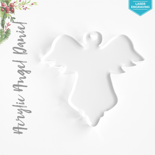 Laser Engraving Acrylic Christmas Ornaments Angel Daniel