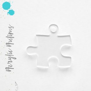 Acrylic Keychains Autism Symbol