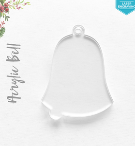 Laser Engraving Acrylic Christmas Ornaments Bell