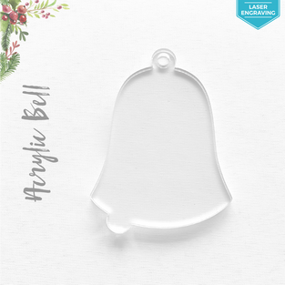 Laser Engraving Acrylic Christmas Ornaments Bell