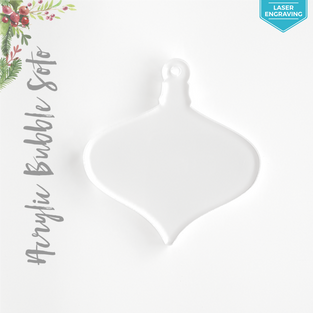 Laser Engraving Acrylic Christmas Ornaments Bubble Soto